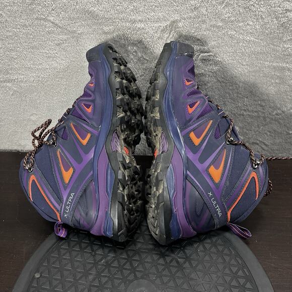 Salomon X Ultra Gore Tex Women US 8.5 Purple Hiking Lace Up Ankle Boots - Picture 9 of 10